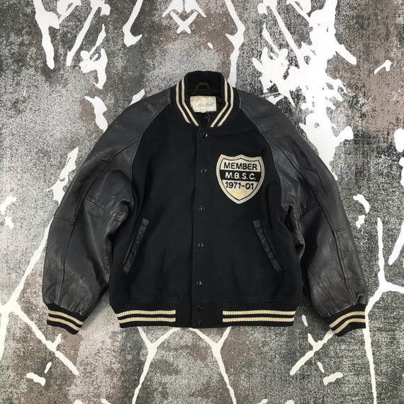 MULTI-PATCHES MIXED LEATHER VARSITY BLOUSON