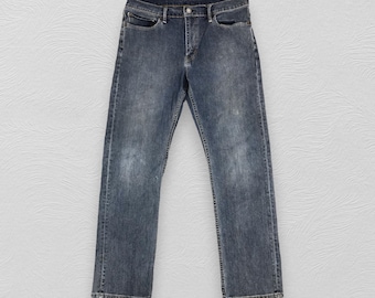 Vintage Levi's 504 Jeans Levis 504 Faded Blue Wash Jeans Distressed Denim Size 34