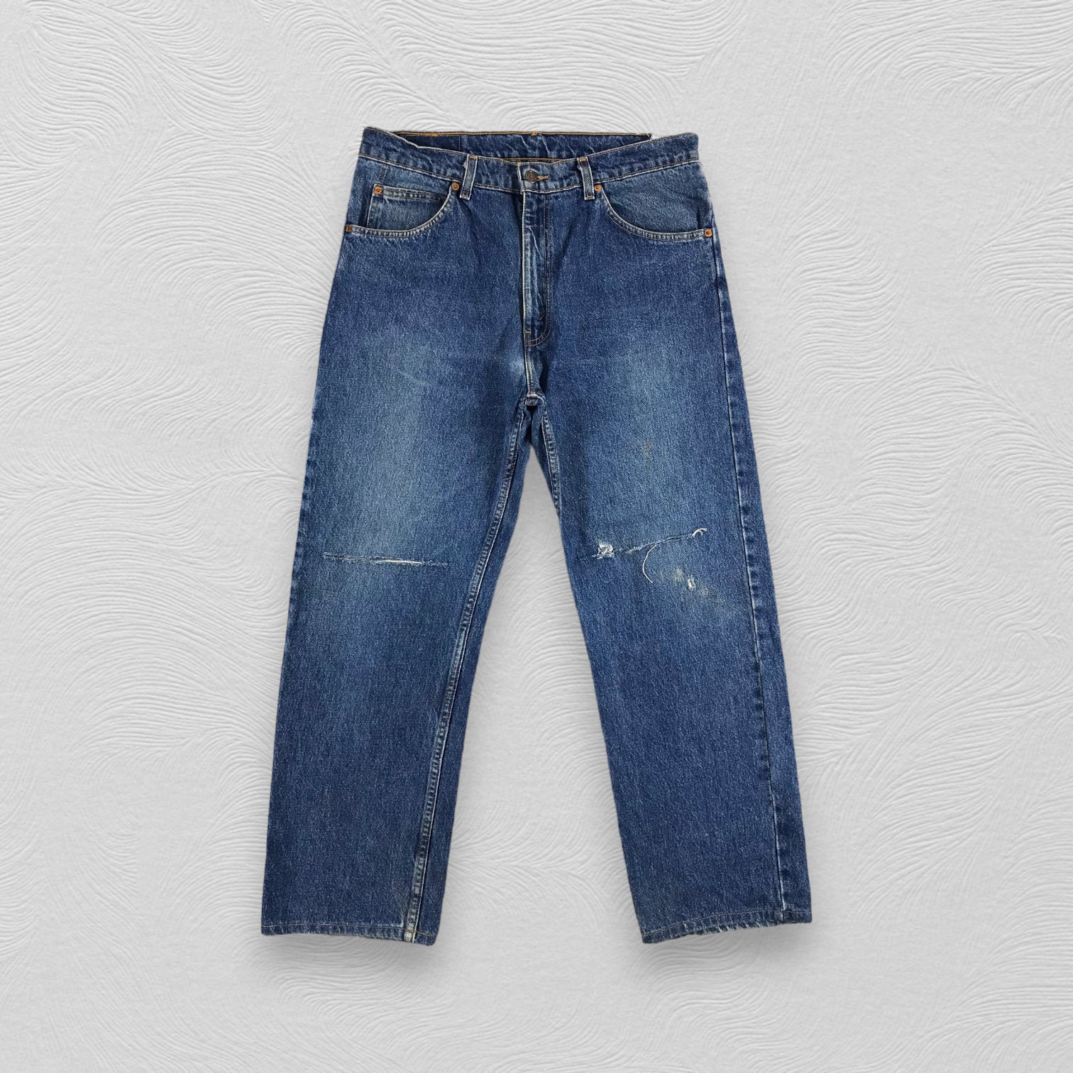 Size 35x28 Vintage Levis 607 Jeans Blue Wash Levi Orange Tab High