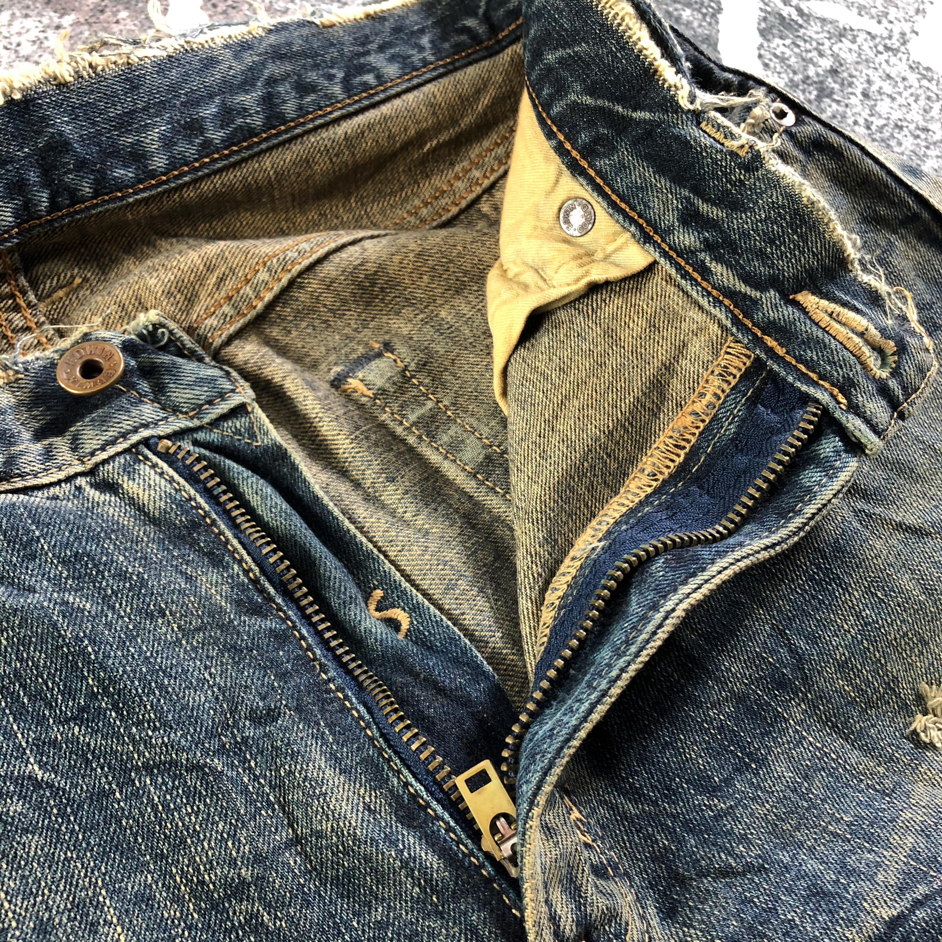 Vintage Edwin 505 Selvedge Jeans Edwin Redline Denim Rusty Wash 