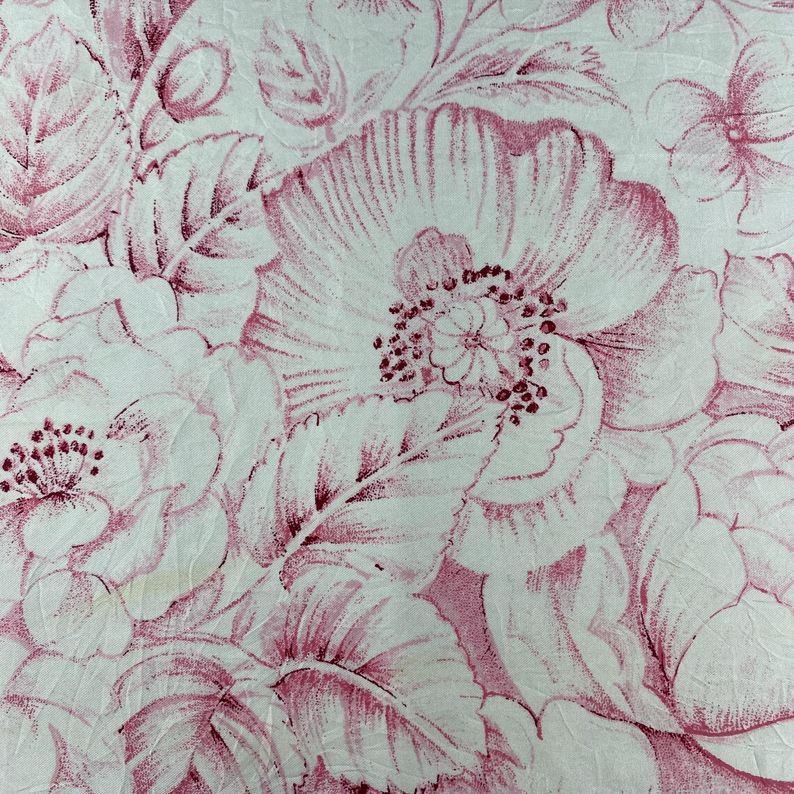 Vintage Pink Botanical Floral Silk Scarf 31x31 Large Square Cream Wrap 100% Pure Silk Rose Lily Botanical Print Cottagecore Shabby Chic, photo 4 sur 5