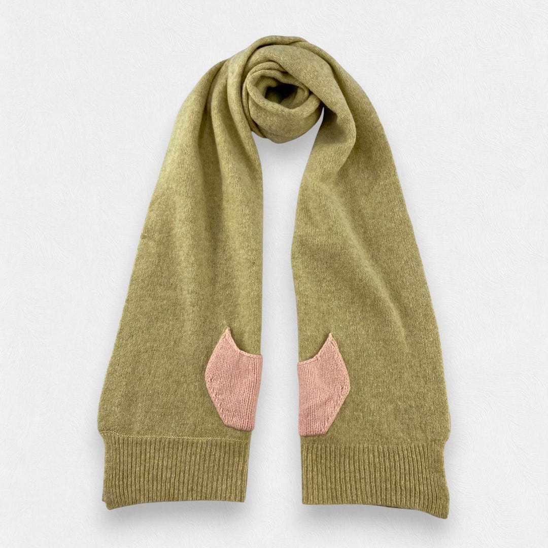 Vintage TSUMORI CHISATO Cat Ears Scarf | Playful Knit Wool Blend
