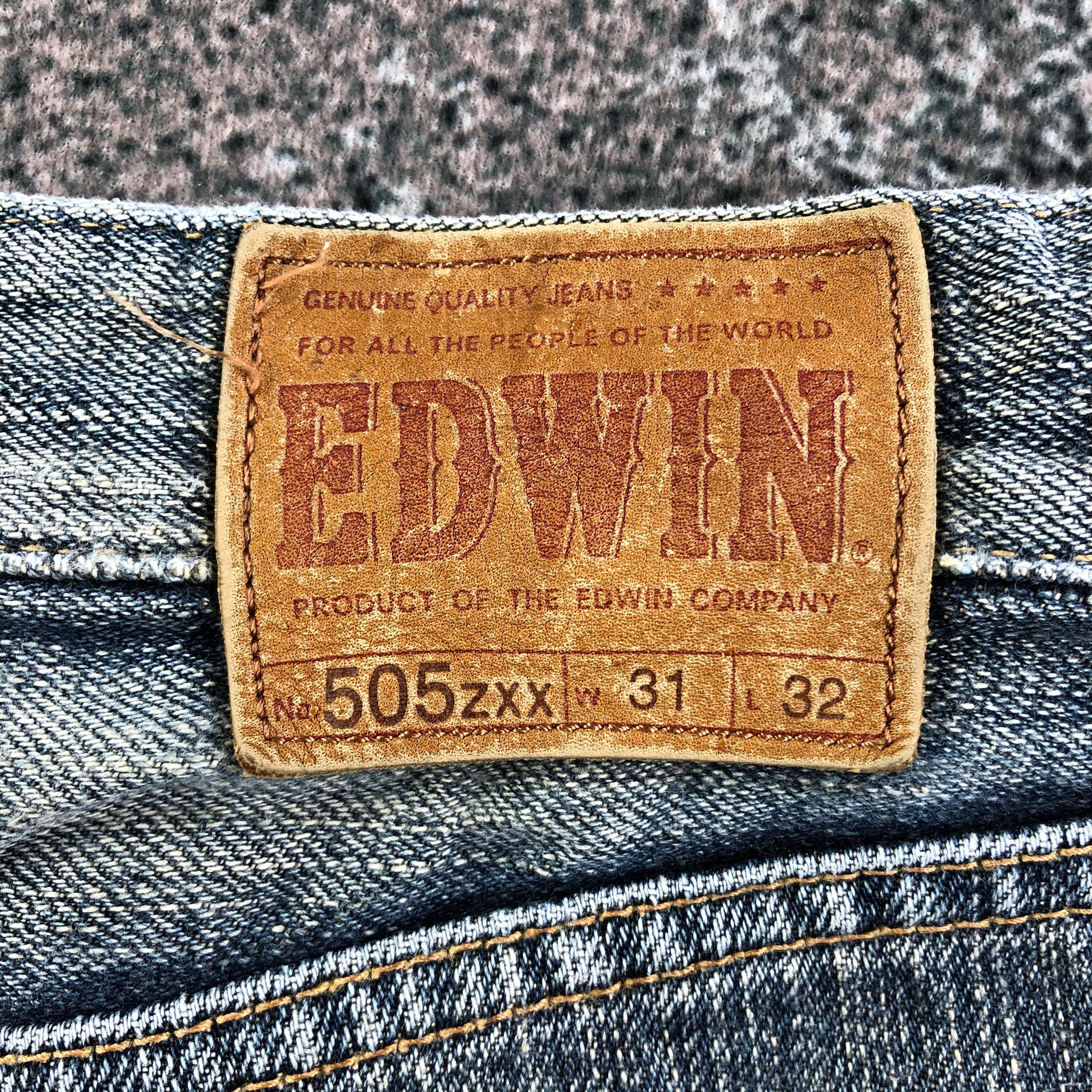 【COLOR iN ID】drawing denim Vintage Edwin 505Z Japan Selvedge Denim Jeans Edwin