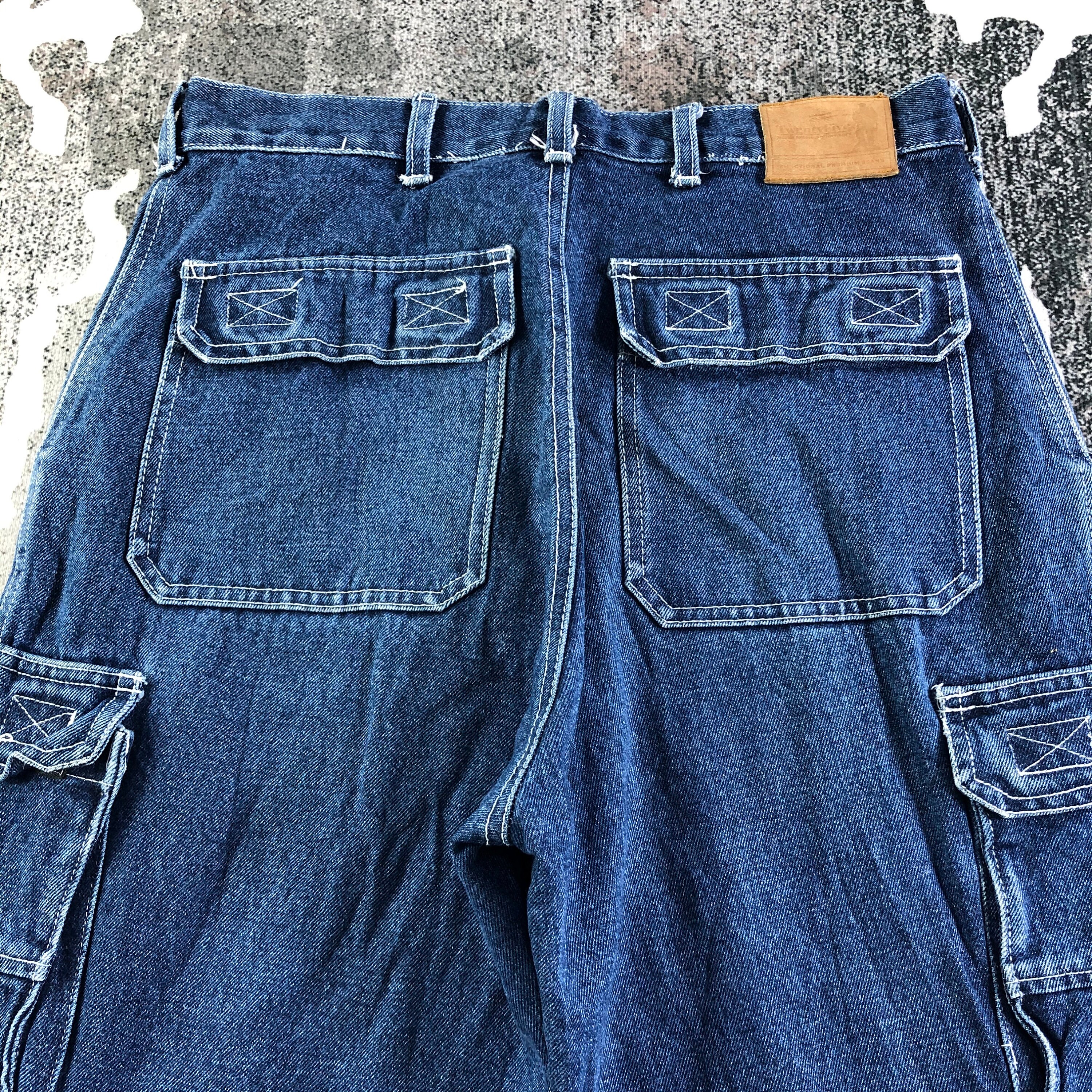 【SATIIIZ】Tyke Vintage Cargo Denim Pants 41VAXY-XaML._AC_.jpg