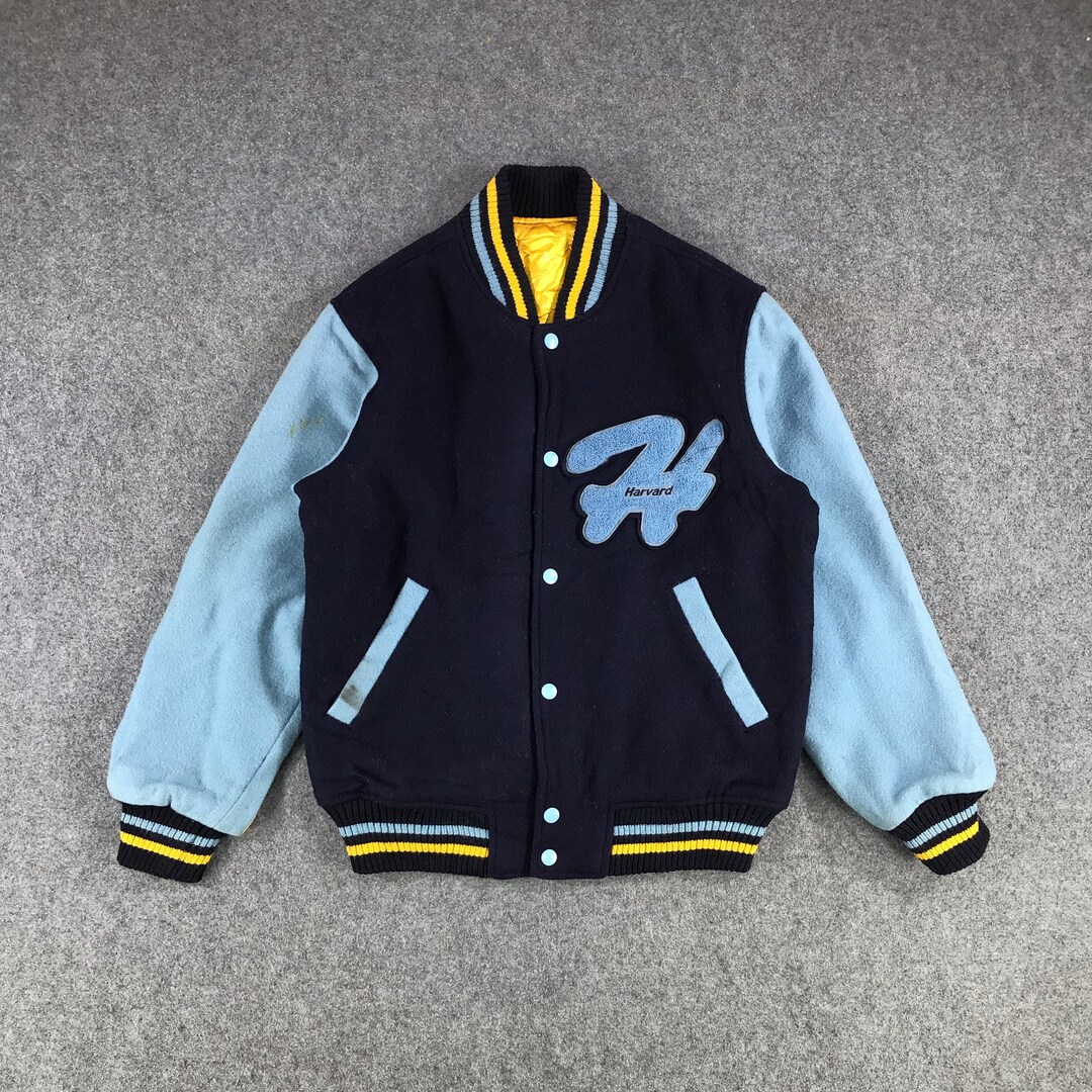Vintage Harvard Varsity Jacket Letterman Jacket Wool Jacket Etsy