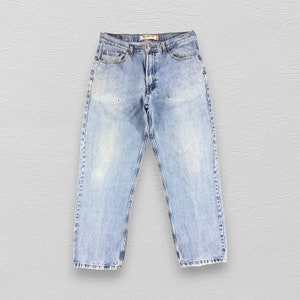 Vintage Levi&#39;s 550 Jeans Levis 550 Light Wash Levi Relaxed Fit High Waist Denim Size 34x29