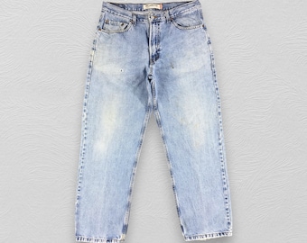 Vintage Levi's 550 Jeans Levis 550 Light Wash Levi Relaxed Fit High Waist Denim Size 34x29