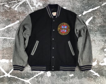 Vintage Capt Panthers Varsity Jacket Letterman Jacket Leather Jacket Street Wear Jacket Medium Size