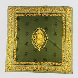 Vintage Christian Dior Silk Scarf Christian Dior Shawl Dior Silk Muffler Christian Dior Silk Head Scarf Vintage Dior Scarf Dior Neck Scarf