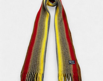 Bufanda de punto vintage Takeo Kikuchi hecha en Japón / Bufanda de invierno / Corbata de diseñador, regalo para él