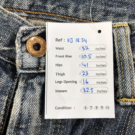 Vintage Edwin 505zx Selvedge Jeans Faded Blue Jeans High
