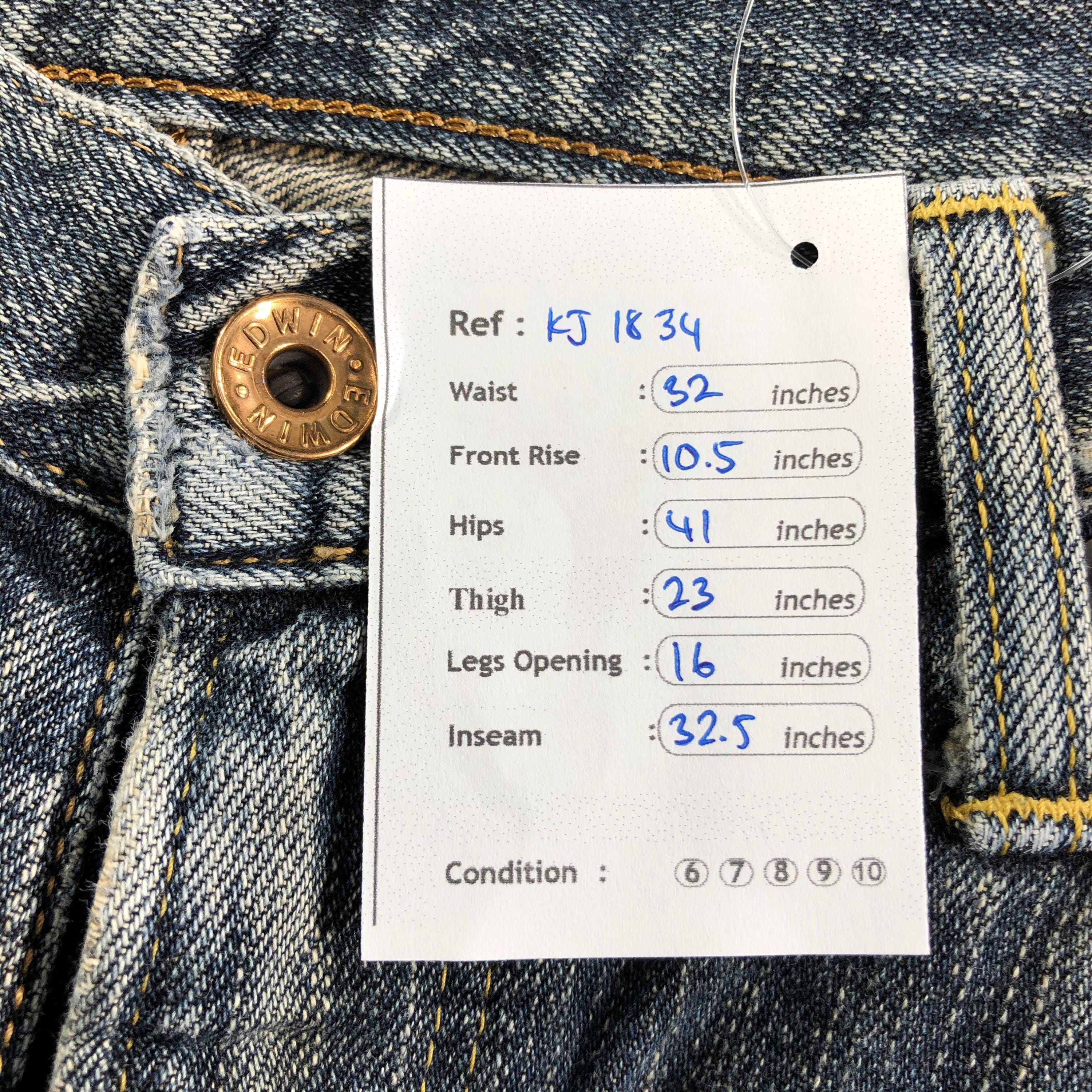 denim ＵＫオリジナル Size 30x29 Vintage Edwin 505zx Selvedge Japanese Brand Sun