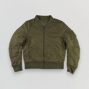 Vintage Japanese Brand Jacket Bomber Jacket Flight Jacket Army Jacket Green Jacket Size S