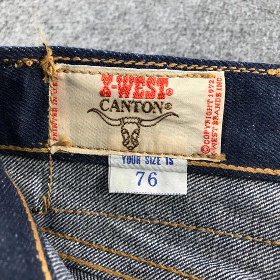 Vintage 80's Canton Bush Denim Japanese Brand Denim Blue Wash