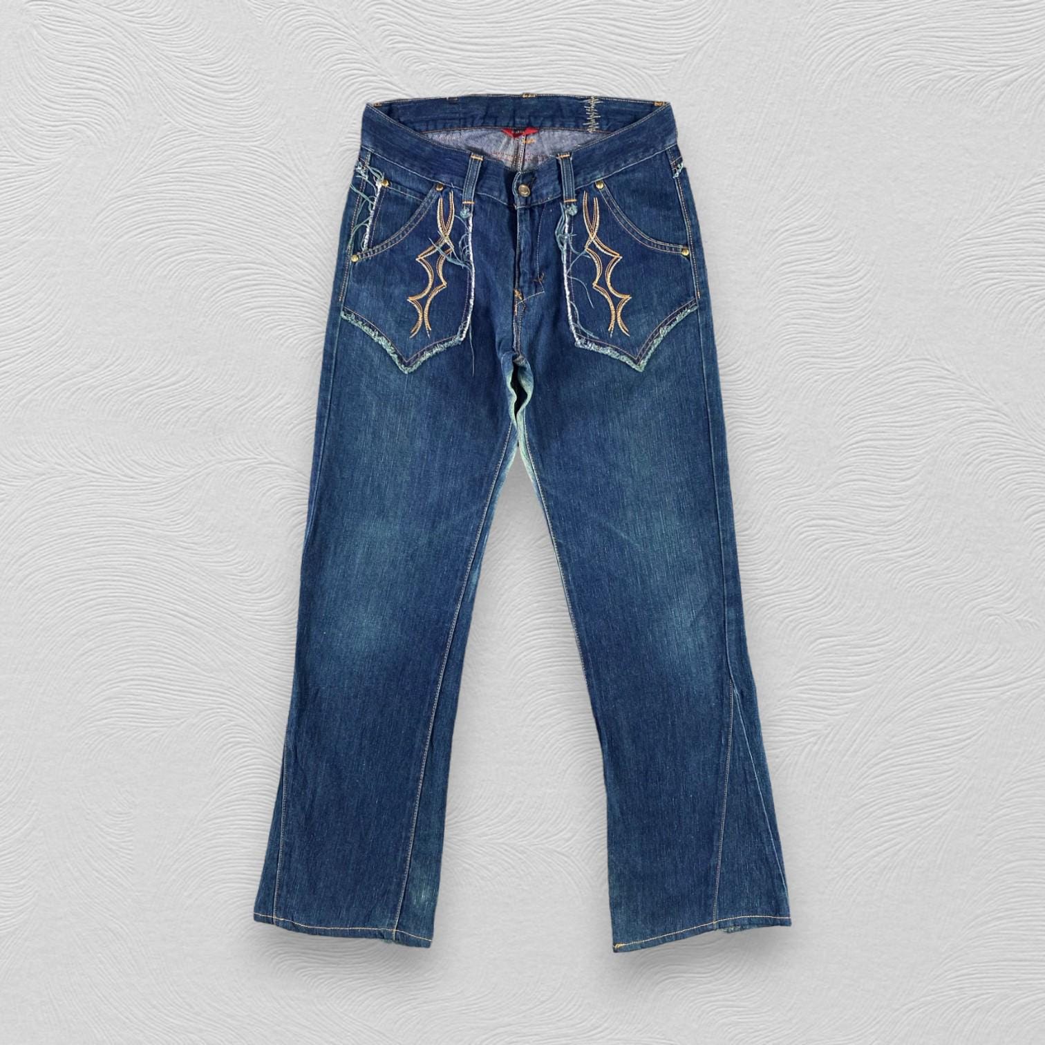 Vintage Edwin 503 Jeans Edwin Flare Jeans Blue Wash Jeans Bootcut