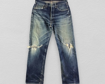 Vintage 90s Denime Orizzonti Japan Denim Jeans Button Style