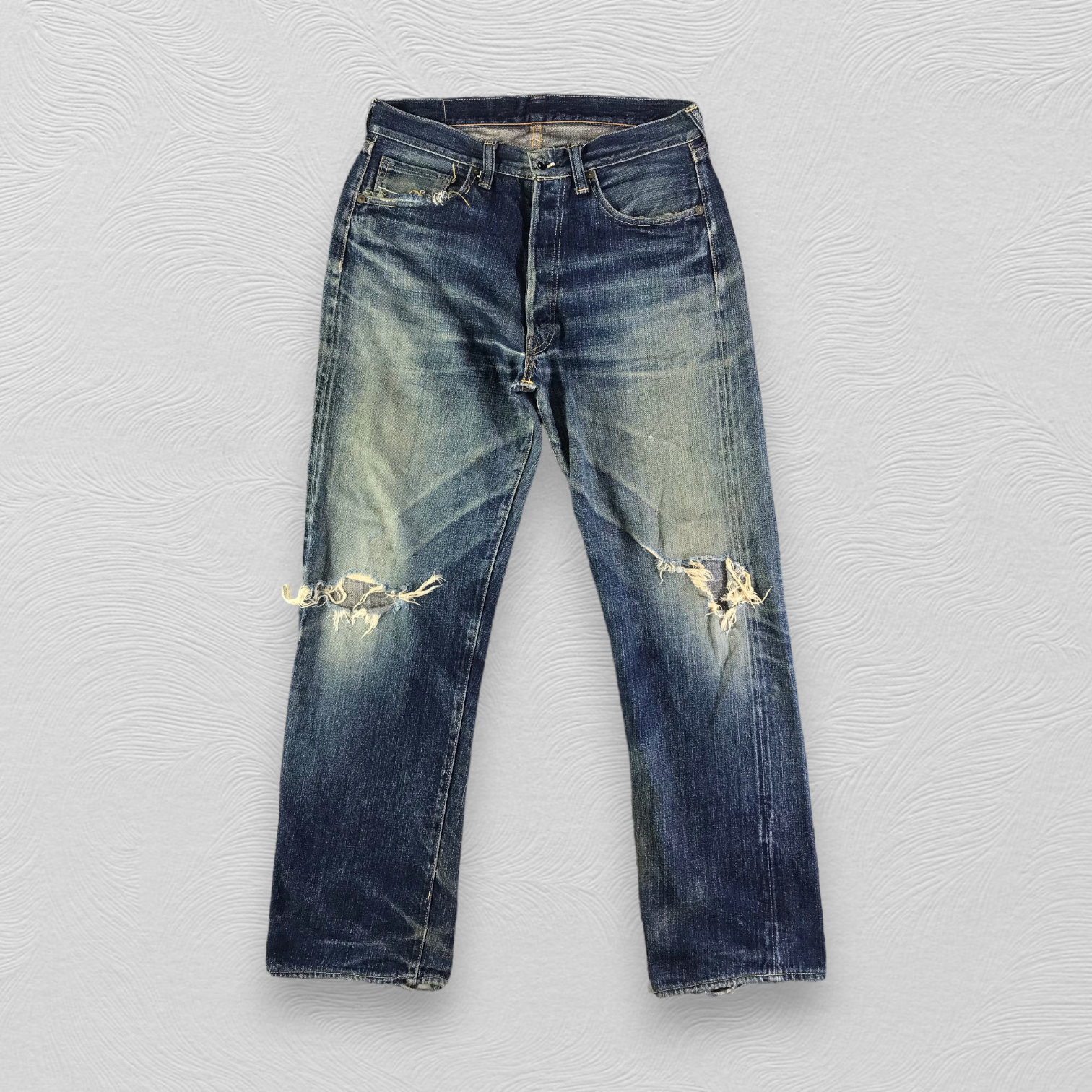 K　　　　　　　　　　　　　　　　　　【Ｖｉｎｔａｇｅ】Joe McCOY Vintage Joe Mccoy's Selvedge Jeans Dirty Faded Blue