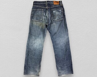 Vintage Edwin 505zx Selvedge Jeans Faded Blue Jeans High Waist