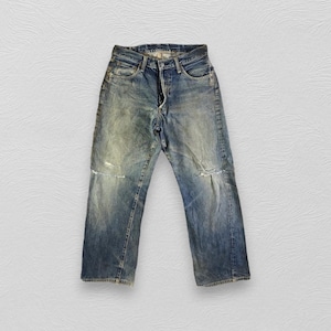 Jeans vintage da cucito Chop Jeans in denim usurato Marchio giapponese Redline Denim Rusty Wash Denim Jeans da cucito Chop Selvedge