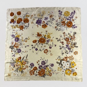 Vintage Christian Dior Silk Scarf Christian Dior Shawl Dior Silk Muffler Christian Dior Silk Head Scarf Vintage Dior Scarf Dior Neck Scarf