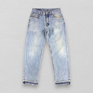 Size 32x30 Vintage Levis 550 Jeans Levi’s 550 Distressed Hem Jeans Levi Red Tab Jeans Levis Faded Blue Stone Wash Denim Levis High Waist W32