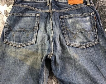 Vintage Edwin 505zx Selvedge Jeans Faded Blue Jeans High Waist