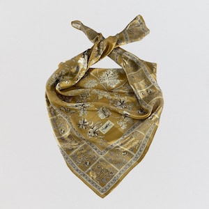 Vintage Yves Saint Laurent Silk Scarf Yves Saint Laurent Silk Muffler Yves Saint Laurent Silk Neck Scarf Yves Saint Laurent Silk Neck Warmer