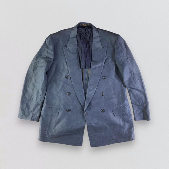 Vintage Givenchy Paris Double-breasted Linen Blend Blazer for Men