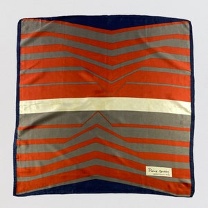 Vintage Piere Cardin Silk Scarf, Twill Scarf, Silk Muffler, Multicolor Scarf, Neckerchief, Neck Scarf, Wrap, Neck Scarves, Abstract Scarf