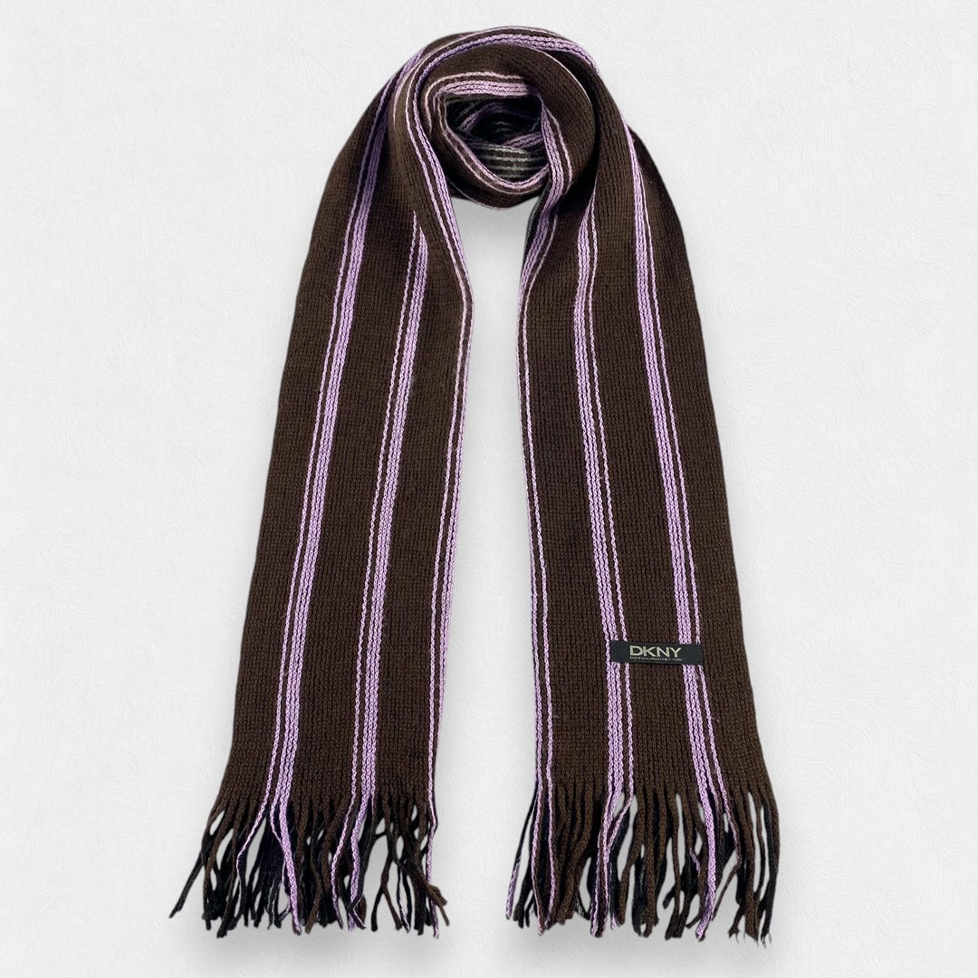 Vintage DKNY Scarf DKNY Muffler DKNY Wool Muffler Vintage Donna