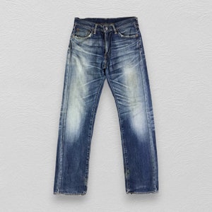 Vintage Edwin 505zx Selvedge Jeans Faded Blue Jeans High Waist
