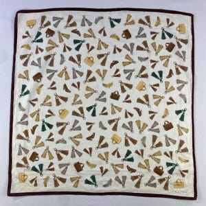Vintage Celine Handkerchief, Celine Bandana, Celine Neckerchief, Celine Head Scarf, Celine Pocket Square