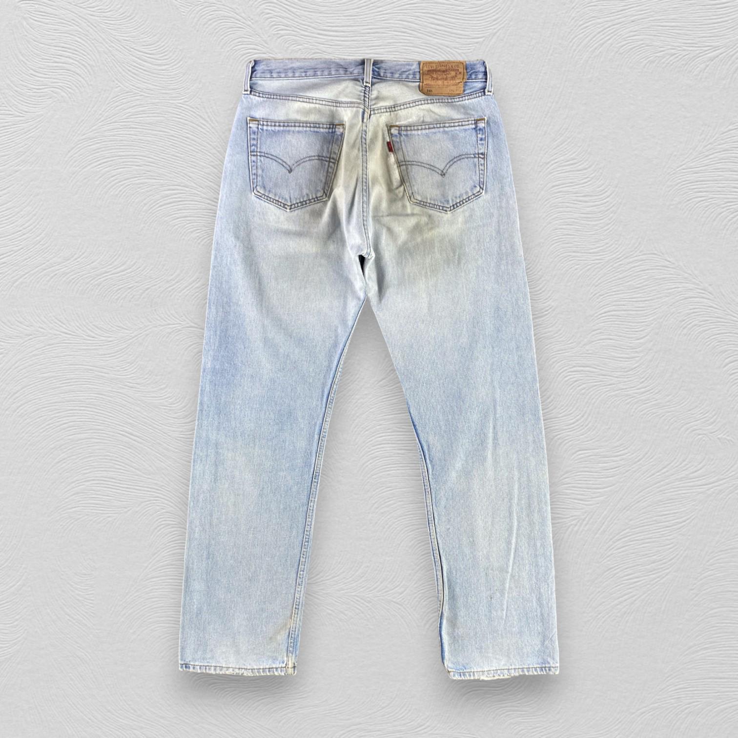Vintage 90s Levis 501 Jeans Levi's Rusty Blue Jeans Light Wash