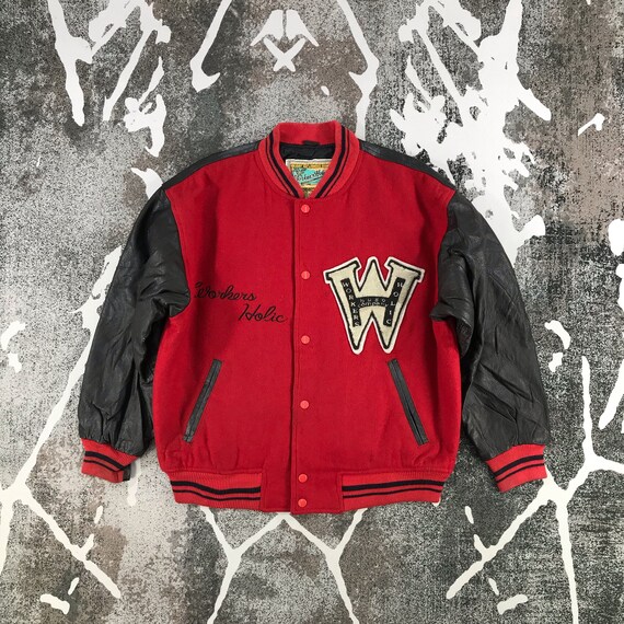 Vintage Workers Holic Varsity Jacket 