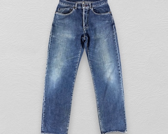 Size 32x33 Vintage Hollywood Ranch Market Jeans Japanese Brand Redline Denim Faded Blue Jeans HR Market Selvedge Denim