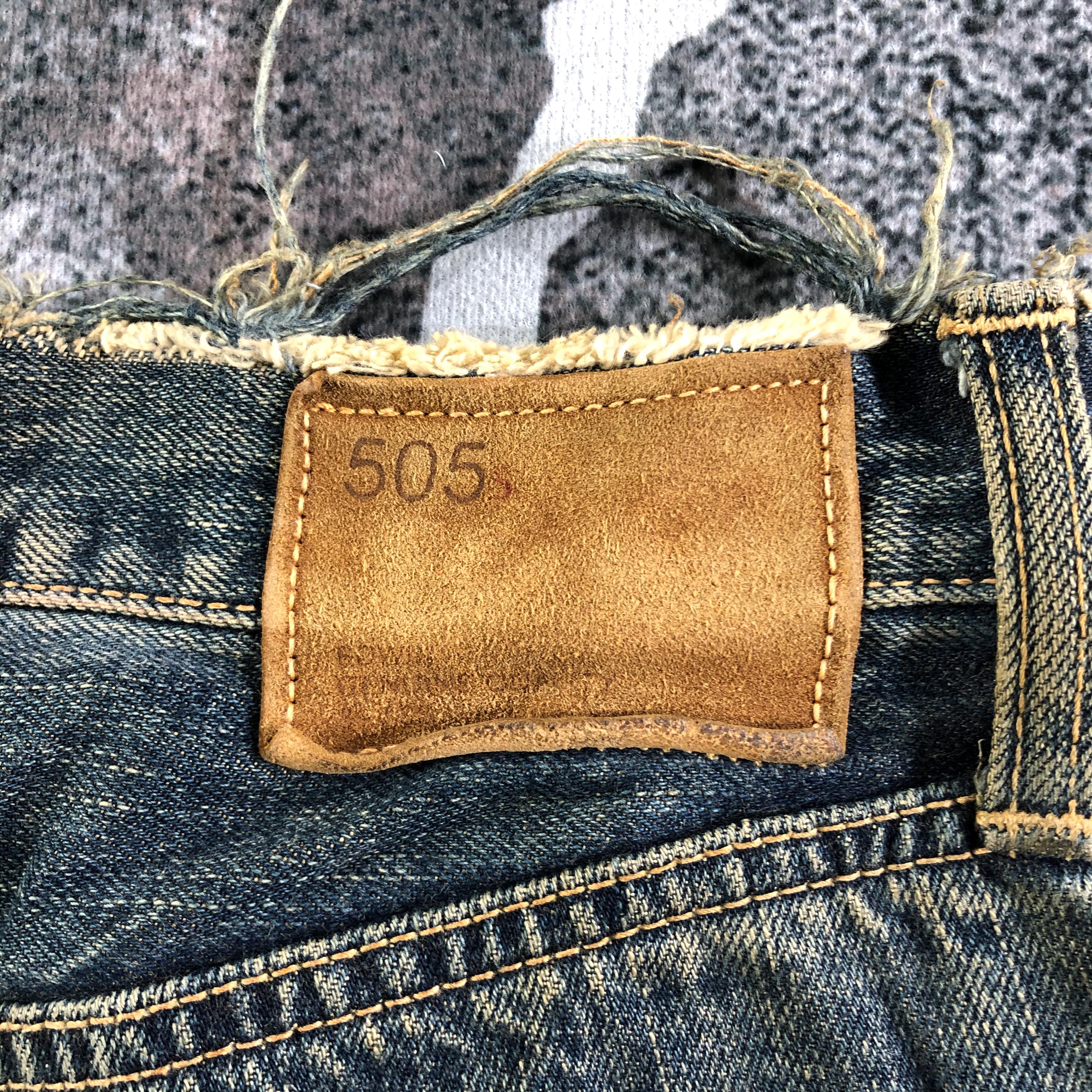 Vintage Edwin 505 Selvedge Jeans Edwin Redline Denim Rusty Wash 