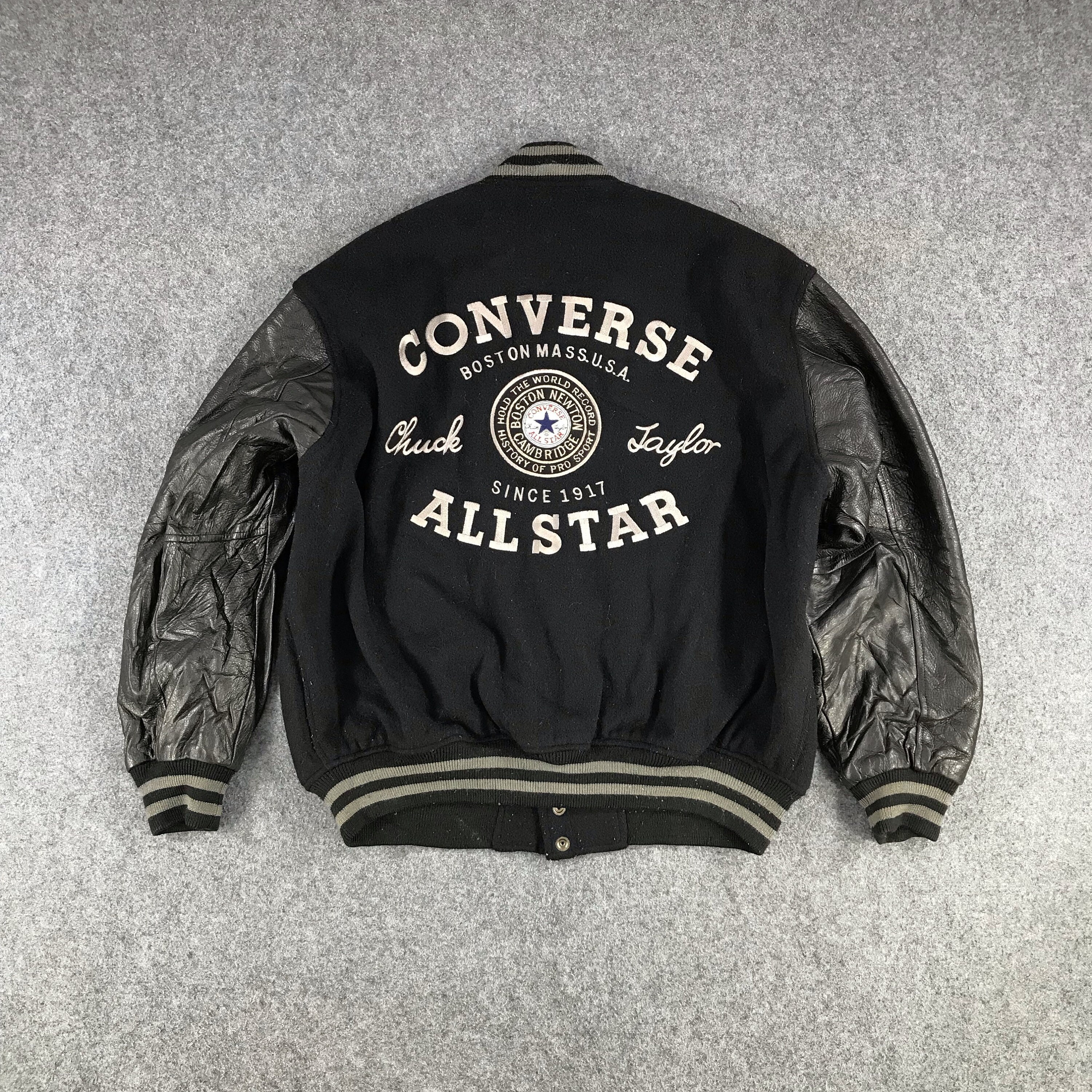 Artesano Misterioso Almuerzo Vintage 90s Converse Varsity Jacket Letterman Jacket Leather - Etsy Finland Artesano Misterioso Almuerzo Vintage 90s Converse Varsity Jacket Letterman Jacket Leather - Etsy Finland