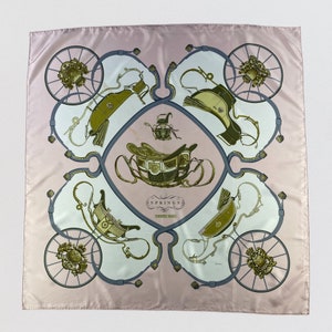 Vintage Hermes Springs Carre Brides de Gala Silk Scarf, Pink Silk Scarf, Vintage Silk Muffler, Vintage Neck Scarf, Vintage Neck Accessories