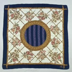 Vintage Fendi Handkerchief, Fendi Bandana, Fendi Neckerchief, Fendi Head Scarf, Fendi Pocket Square