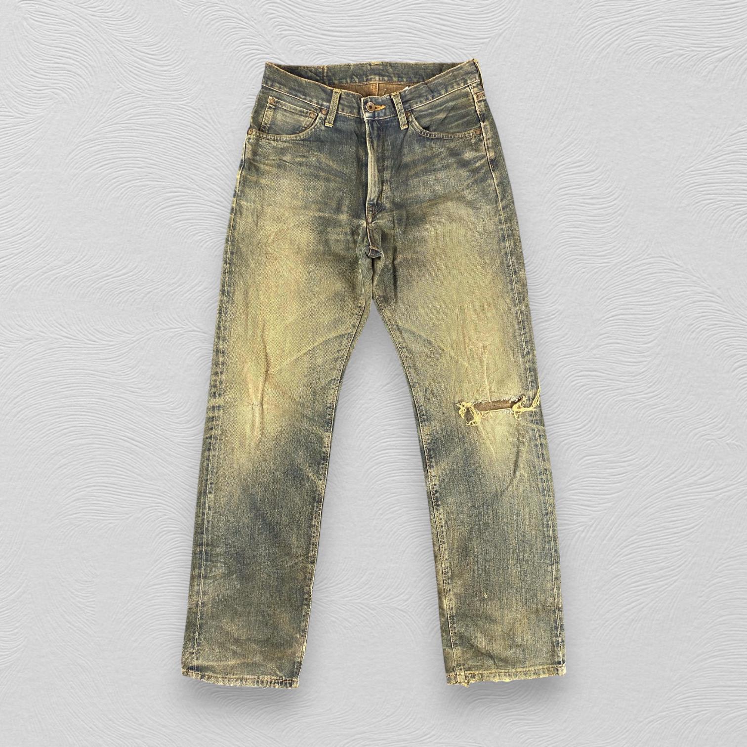 Vintage Edwin 505 Selvedge Jeans Rusty Wash Jeans High Waist Jeans 