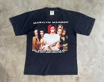 Vintage 90s Marilyn Manson T-shirt Marilyn Manson Rock is Dead