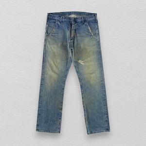 Vintage Nonnative Jeans Japanese Brand Redline Denim Blue Wash Jeans Distressed Denim Nonnative Selvedge Denim