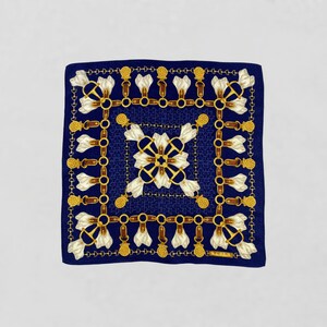 Vintage Celine Handkerchief, Celine Bandana, Celine Neckerchief, Celine Head Scarf, Celine Pocket Square