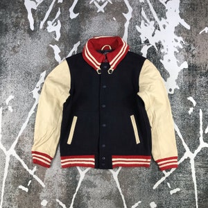 Vintage Beams Varsity Jacket Letterman Jacket Wool Leather Jacket Vintage  High School Jacket Japanese Brand Jacket Size Medium