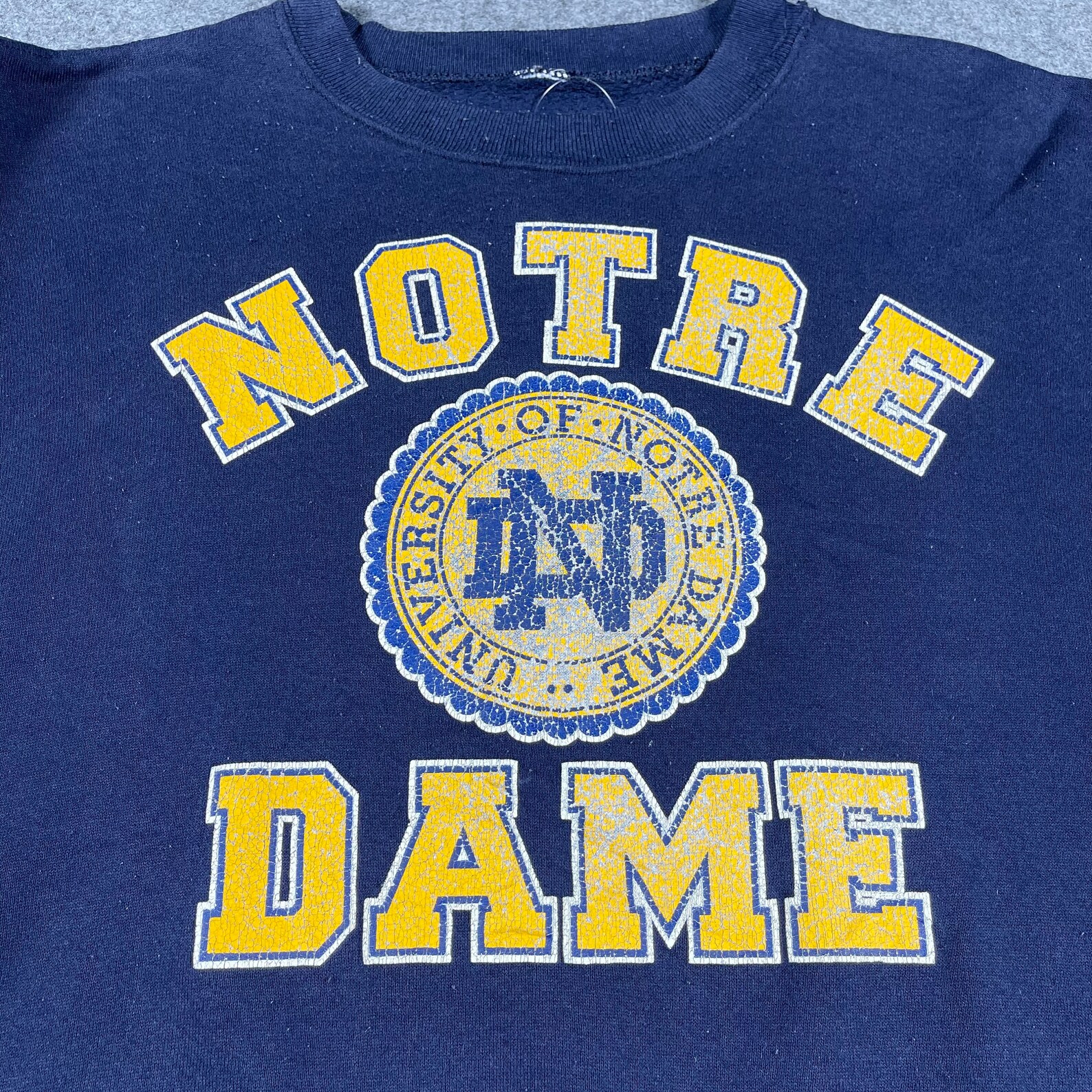 Vintage University of Notre Dame Sweatshirt Sweater Larger Etsy UK