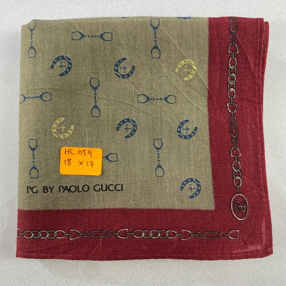 Vintage Paolo Gucci Handkerchief, Paolo Gucci Bandana, Paolo Gucci