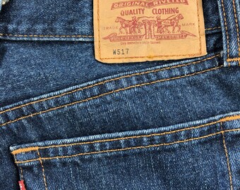 Size 28x32 Vintage Levis 517 Jeans Blue Wash Levi Flare