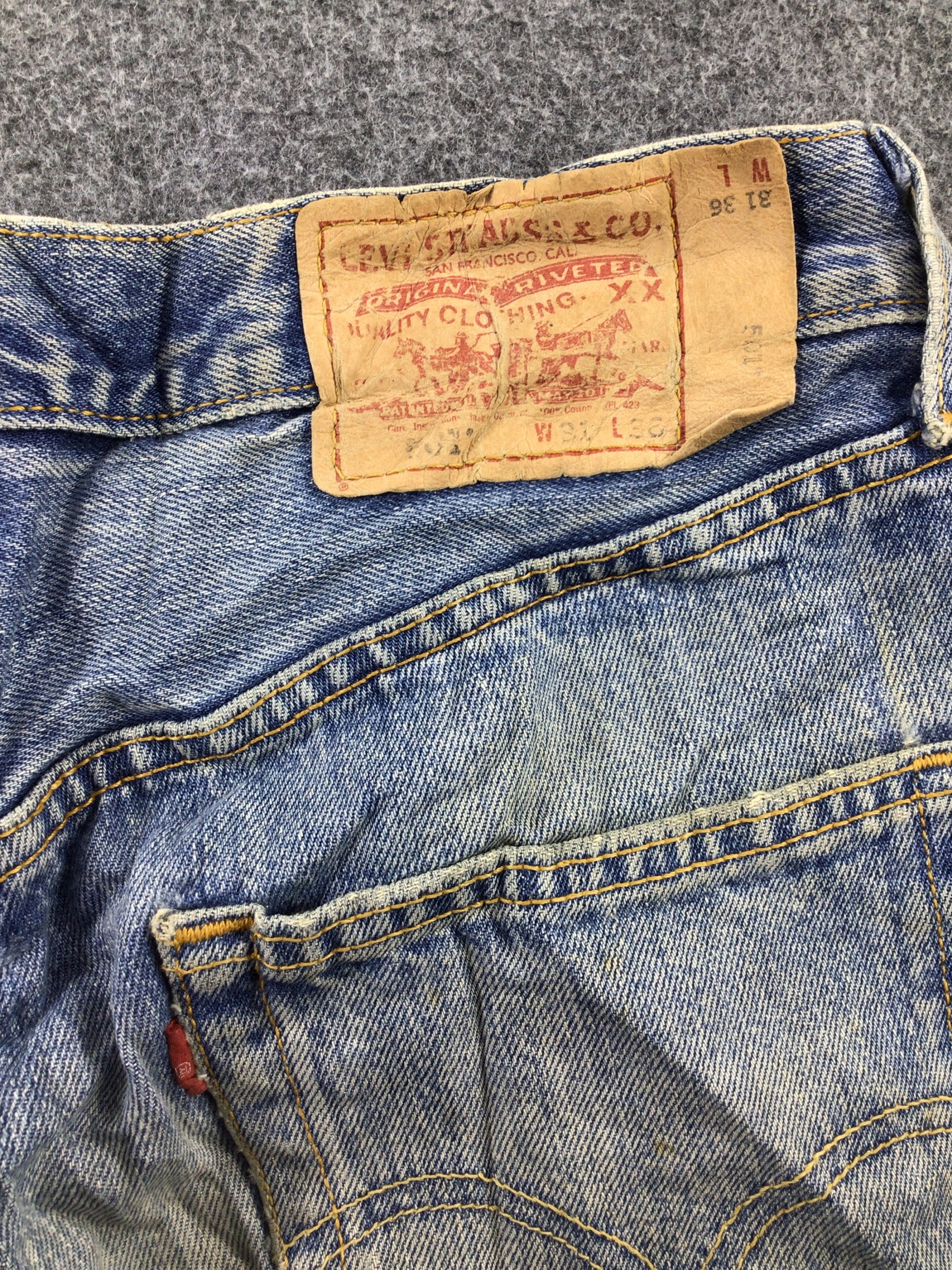 Vintage Levis 501 Jeans Rusty Faded Blue Distressed Denim Size - Etsy