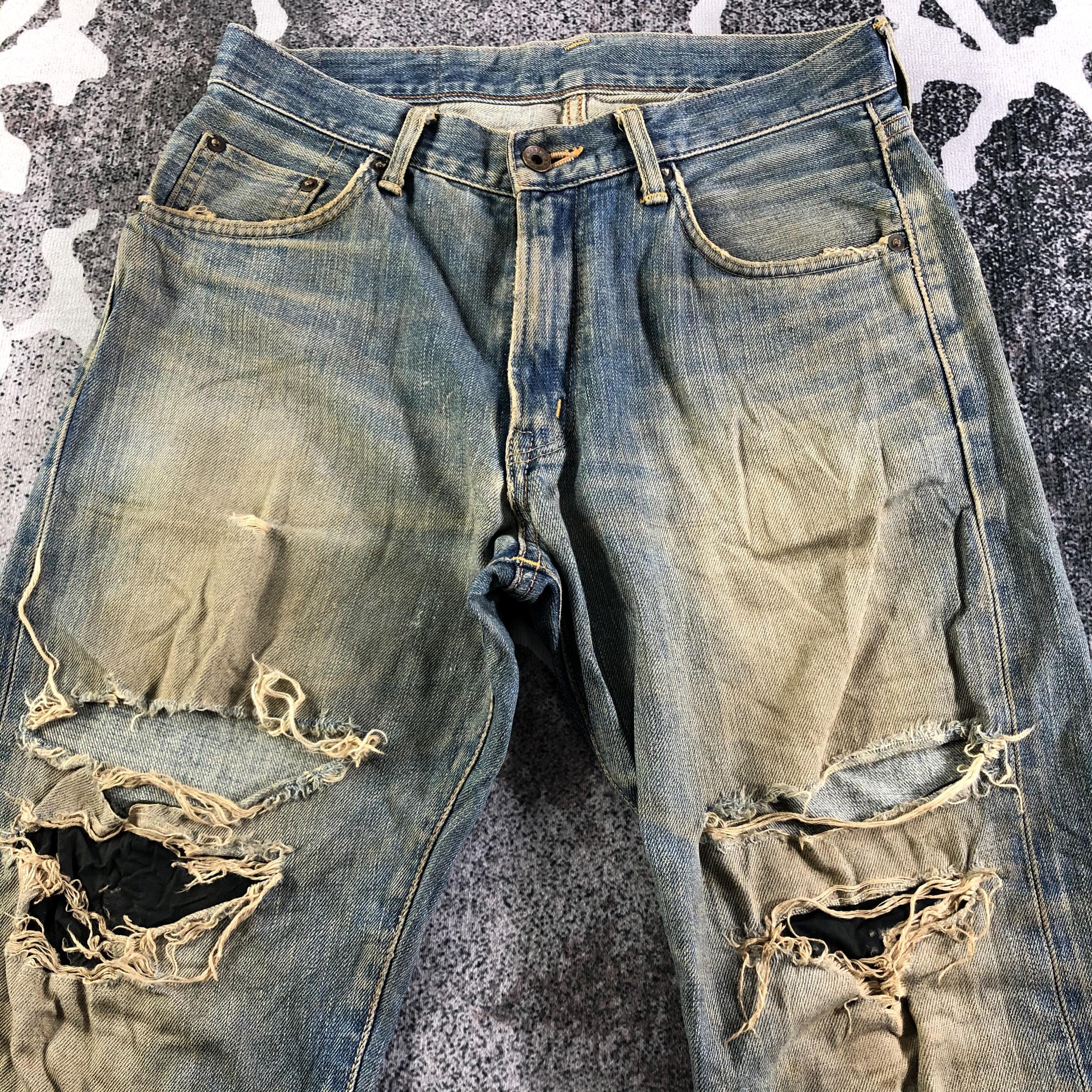 Vintage Edwin 505x Selvedge Jeans Faded Blue Jeans High Waist