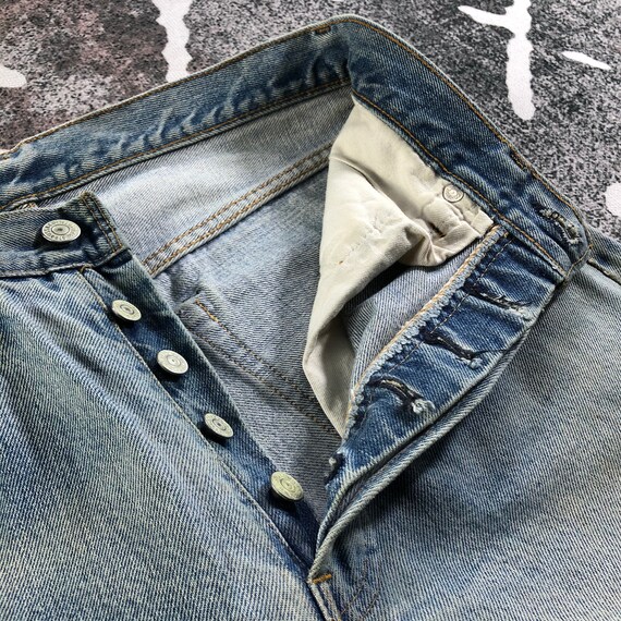 Vintage 80s Levis 501 Redline Jeans Levi’s Dirty … - image 8